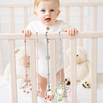 ROCCED Baby Toy Straps, Durable Silicone 6-Piece Set