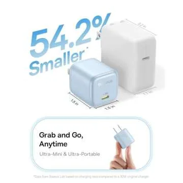 Baseus 45W Charger, PicoGo C1 USB C Charger Block Fast Charging, Compact Type C Wall Charger for iPhone16/15/14/13/12 Series, Galaxy Series, MacBook Etc