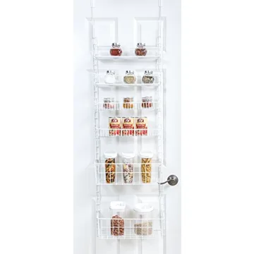 Smart Design Over Door Organizer with Adjustable Shelves