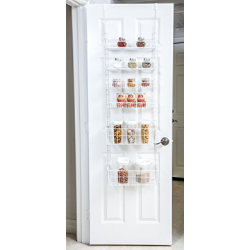 Smart Design Over Door Organizer with Adjustable Shelves