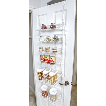 Smart Design Over Door Organizer with Adjustable Shelves