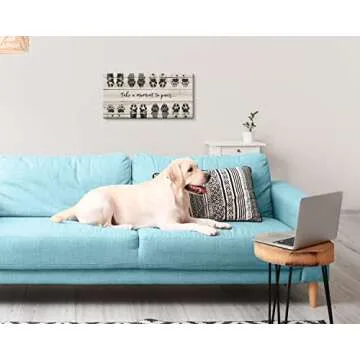 ARTINME Dog Lover Sign Wall Decor - Perfect Gift for Pet Lovers! 8x16" Canvas Art