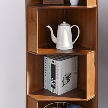 BALANBO 3-Shelf Corner Bookcase Eco-Friendly Design