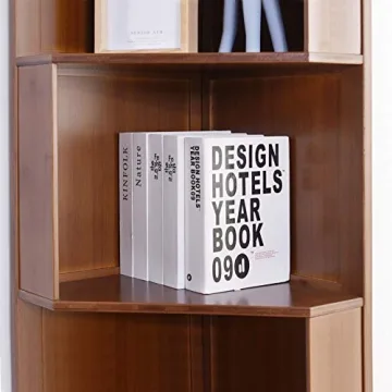 BALANBO 3-Shelf Corner Bookcase Eco-Friendly Design