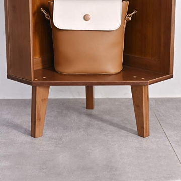 BALANBO 3-Shelf Corner Bookcase Eco-Friendly Design