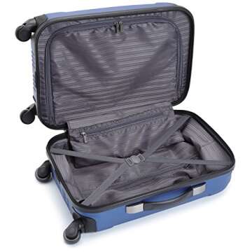 Kenneth Cole REACTION Out of Bounds Lightweight Hardshell 4-Wheel Spinner Luggage, Magenta, 20-Inch Carry On