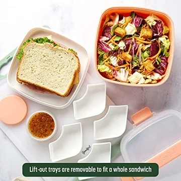 Goodful Leak-Proof Bento Lunch Box Removable Compartments