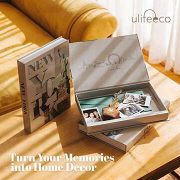 Faux Books for Decoration - Set of 3 Decorative Books for Home Décor (London/Paris/New York), Decor Books, Fake Book for Living Room, Coffee Table Books Decor, Bookshelf Decor, Mantle Decor