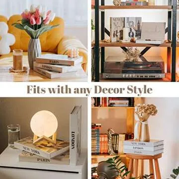 Faux Books for Decoration - Set of 3 Decorative Books for Home Décor (London/Paris/New York), Decor Books, Fake Book for Living Room, Coffee Table Books Decor, Bookshelf Decor, Mantle Decor