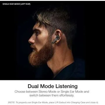 XClear Wireless Earbuds with Immersive Sounds True 5.0 Bluetooth in-Ear Headphones with Charging Case/Quick-Pairing Stereo Calls/Built-in Microphones/IPX5 Sweatproof/Pumping Bass for Sports Black