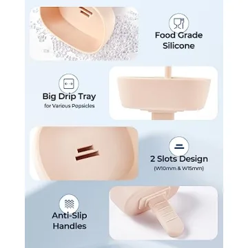 Drip-Free Popsicle Holders with Straw by AODISTUCE