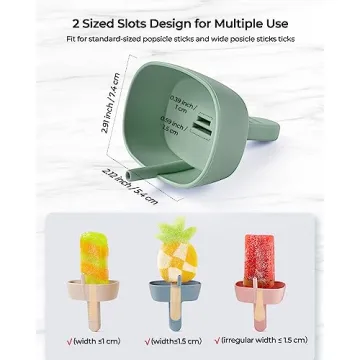 Drip-Free Popsicle Holders with Straw by AODISTUCE