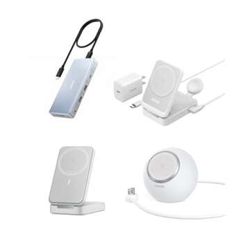 Anker Cable Management Box and Desk Cord Organizer with USB Power Strip，1200J Surge Protector with 5 AC Outlets 3 USB Ports, 6FT Extension Cord Organizer with Magnetic Cable Clips for Home and Office