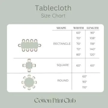 CPC Cotton Tablecloth 60x90 Inch - Elegant Block Print