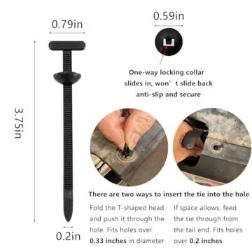 145Pcs Nylon Universal Cable Tie Buckle for Car - Heavy Duty Fasteners