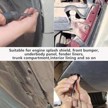 145Pcs Nylon Cable Tie Buckles for Automotive Use - Durable & Reliable