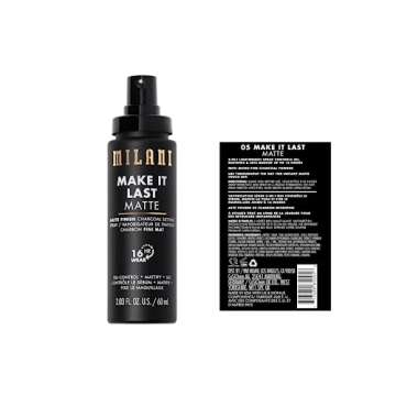 Milani Make it Last Matte - Matte Finish Charcoal Setting Spray- Cruelty-Free Makeup Primer and Setting Spray for Oily Skin - Long Lasting Finishing Spray (2.03 Fl. Oz.)