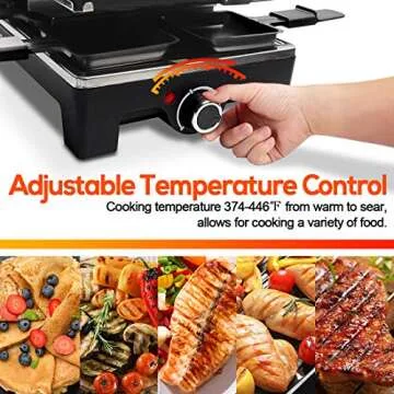 CUSIMAX Electric Grill - 2 in 1 Indoor BBQ & Cheese Maker