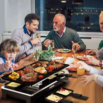 CUSIMAX Electric Grill - 2 in 1 Indoor BBQ & Cheese Maker