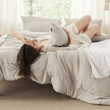 Bedsure Queen Comforter Set - Soft Bedding for All Seasons