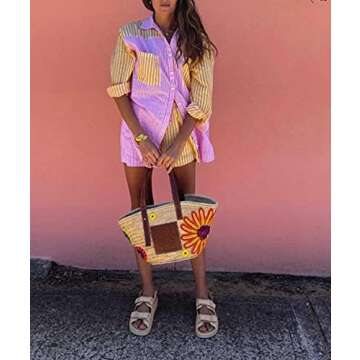 MISSACTIVER Women's Casual 2 Piece Outfit Set Oversized Long Sleeve Shirt Loose Drawstring Shorts Tracksuit Sweatsuit