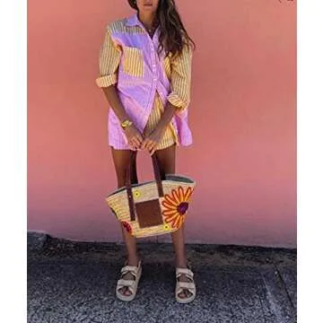 MISSACTIVER Women's Casual 2 Piece Outfit Set Oversized Long Sleeve Shirt Loose Drawstring Shorts Tracksuit Sweatsuit