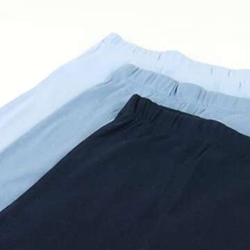 HonestBaby Unisex Baby Multipack Roomy Fit Pull Bottoms 100% for Infant Boys, Girls, Honest Organic Cotton Cuff-Less Harem Pants 3-Pack Blue Ombre, 18 Months, 3-Pack Blue Ombre, 18 Months US