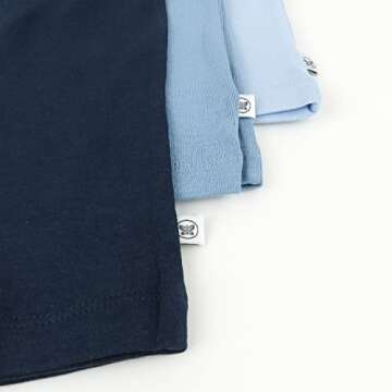 HonestBaby Unisex Baby Multipack Roomy Fit Pull Bottoms 100% for Infant Boys, Girls, Honest Organic Cotton Cuff-Less Harem Pants 3-Pack Blue Ombre, 18 Months, 3-Pack Blue Ombre, 18 Months US