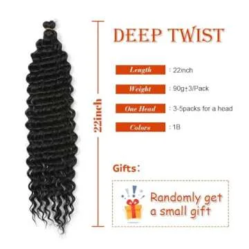 Deep Wavy Crochet Hair for Women 22inch Ocean Wave Style