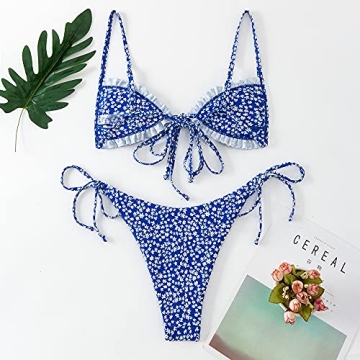 Stylish FEAPHY Women's Adjustable String Bikini Swimwear