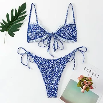 Stylish FEAPHY Women's Adjustable String Bikini Swimwear