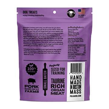 Polkadog Pork & Apple Wonder Nuggets Dog Treats – All-Natural Pet Training Treats for Dogs – Hea...