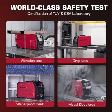 ARCCAPTAIN Plasma Cutter, [Large LED Display] 50Amps Cutter Machine with 110/220V Dual Voltage DC Inverter IGBT 1/2 Inch Clean Cut Post Flow and 2T/4T, for Beginners DIY