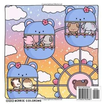 Berrie Coloring Summer: Cute and Cozy Coloring Book for Kids & Adults Featuring Easy to Color Animal...