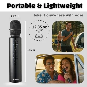 YONVO Wireless Karaoke Microphone with Bluetooth 5.3