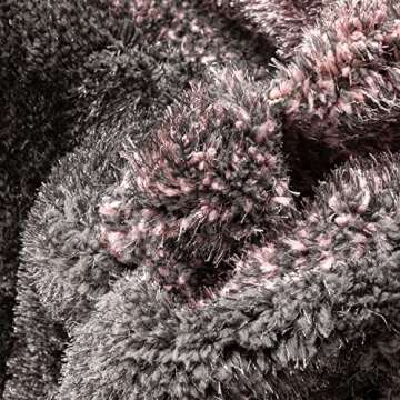 Well Woven Luze Blush Pink Hourglass Waves Geometric Thick Soft Plush 3D Textured Shag Runner Rug 2x7 (2'3" x 7'3")