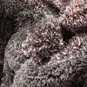 Well Woven Luze Blush Pink Hourglass Waves Geometric Thick Soft Plush 3D Textured Shag Runner Rug 2x7 (2'3" x 7'3")