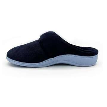 Vionic Women's Indulge Emily Mule Slipper-Comfortable Spa House Slippers that include Three-Zone Comfort with Orthotic Insole Arch Support, Soft House Shoes for Ladies Navy 11 Medium US