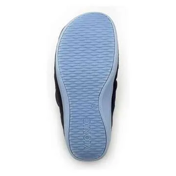 Vionic Women's Indulge Emily Mule Slipper-Comfortable Spa House Slippers that include Three-Zone Comfort with Orthotic Insole Arch Support, Soft House Shoes for Ladies Navy 11 Medium US