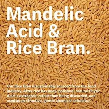 Selfless by Hyram Mandelic Acid & Rice Bran Gentle Exfoliating Serum. Phytic and Salicylic Acid Smooth Texture and Prevent Clogged Pores. For All Skin Types (1 fl oz)