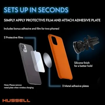 HUSSELL Magnetic Phone Car Mount | Adjustable Universal Holder