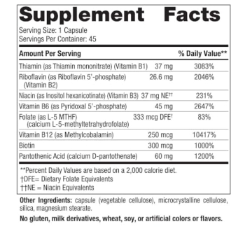 Nordic Naturals Vegan Vitamin B Complex Capsules for Health