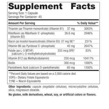 Nordic Naturals Vegan Vitamin B Complex Capsules for Health