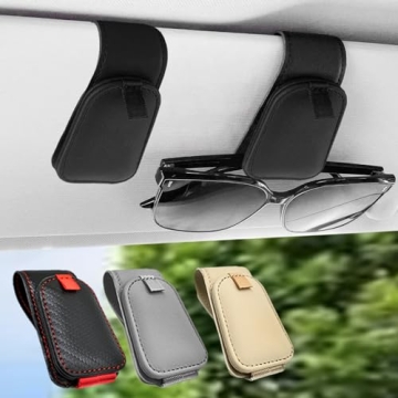 Teoenix Car Sunglass Holder 2 Pack - Magnetic Clips