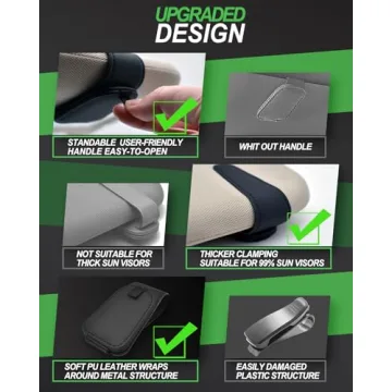 Teoenix Car Sunglass Holder 2 Pack - Magnetic Clips