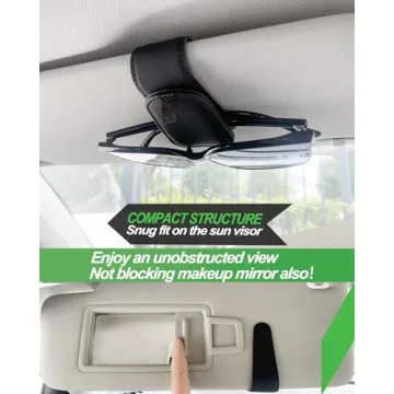 Teoenix Car Sunglass Holder 2 Pack - Magnetic Clips