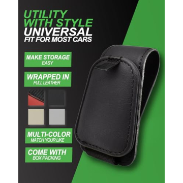 Teoenix Car Sunglass Holder 2 Pack - Magnetic Clips