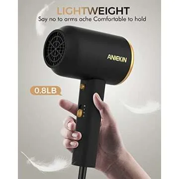 Anekien Travel Blow Dryer - Lightweight and Powerful