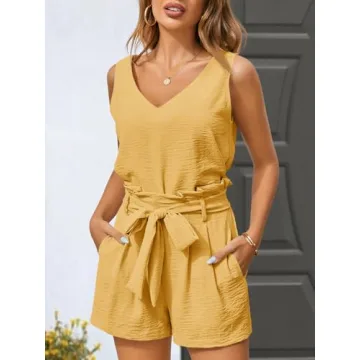 Zbyclub Women's Two Piece Summer Romper Jumpsuit
