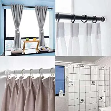 Room Divider Tension Curtain Rod For Windows 141 to 161 Inch Extra Long Tension Rods Outdoor Curtain Rod,Adjustable Spring Window Curtain Tension Rod Pressure Extendable Curtain Rod,White